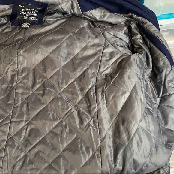 Vintage Steve & Barry THE WOOLLY MAMMOTH Size L  Elegant Men's Dark Blue Peacoat - Picture 10 of 10